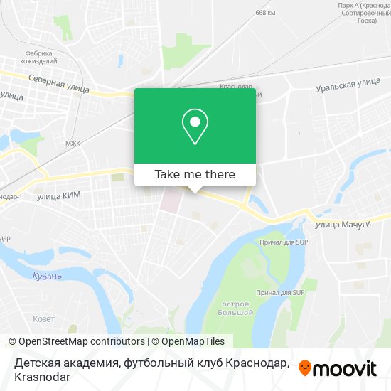 Детская академия, футбольный клуб Краснодар map
