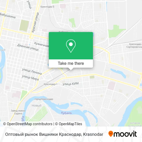 Оптовый рынок Вишняки Краснодар map