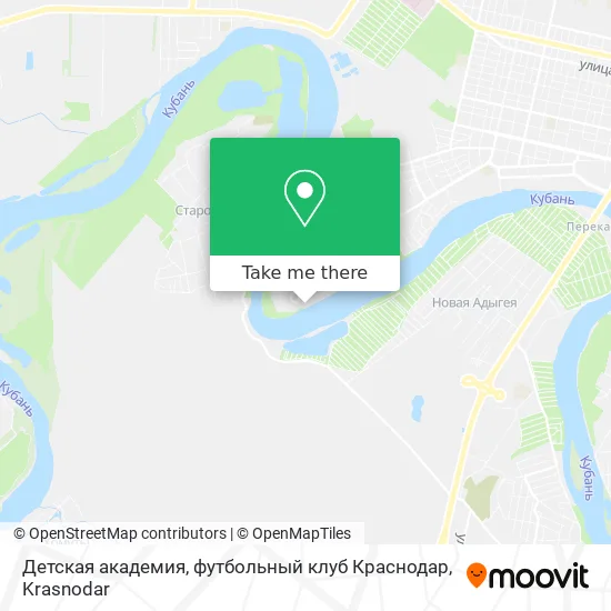 Детская академия, футбольный клуб Краснодар map