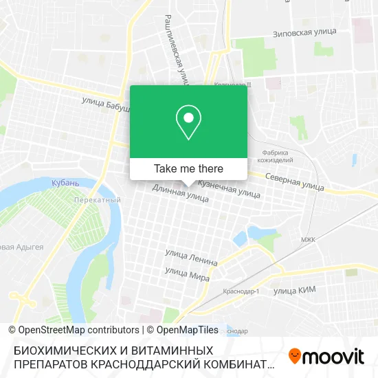 БИОХИМИЧЕСКИХ И ВИТАМИННЫХ ПРЕПАРАТОВ КРАСНОДДАРСКИЙ КОМБИНАТ ИМ.КАРЛА МАРКСА map