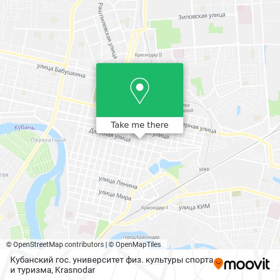 Кубанский гос. университет физ. культуры спорта и туризма map
