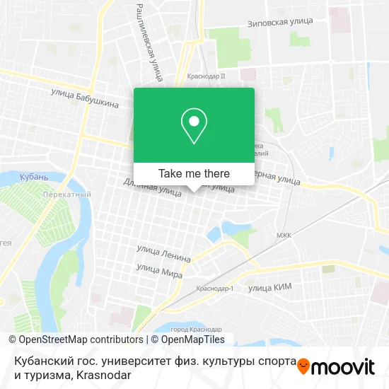 Кубанский гос. университет физ. культуры спорта и туризма map