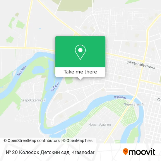 № 20 Колосок Детский сад map