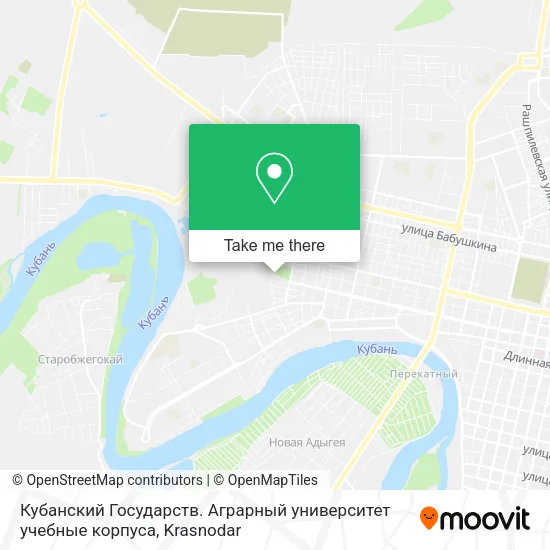 Кубанский Государств. Аграрный университет учебные корпуса map