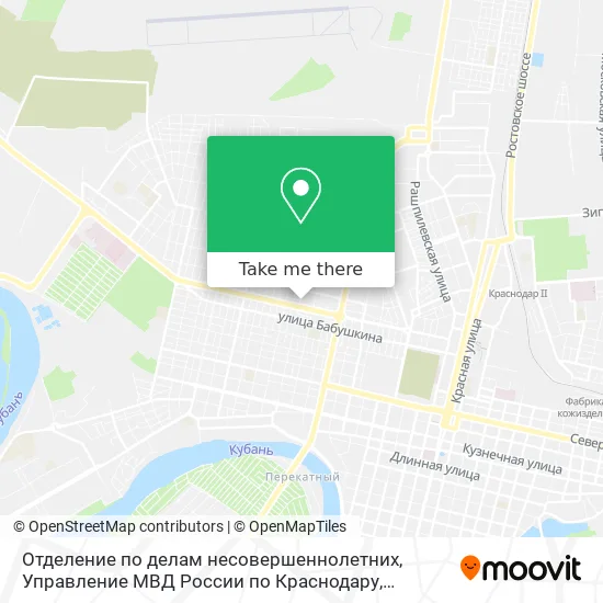 Отделение по делам несовершеннолетних, Управление МВД России по Краснодару map