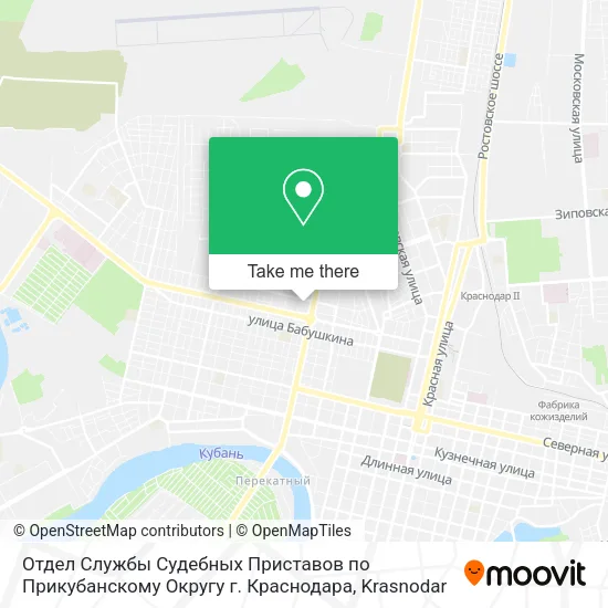 Отдел Службы Судебных Приставов по Прикубанскому Округу г. Краснодара map