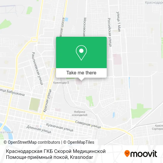 Краснодарская ГКБ Скорой Медицинской Помощи-приёмный покой map