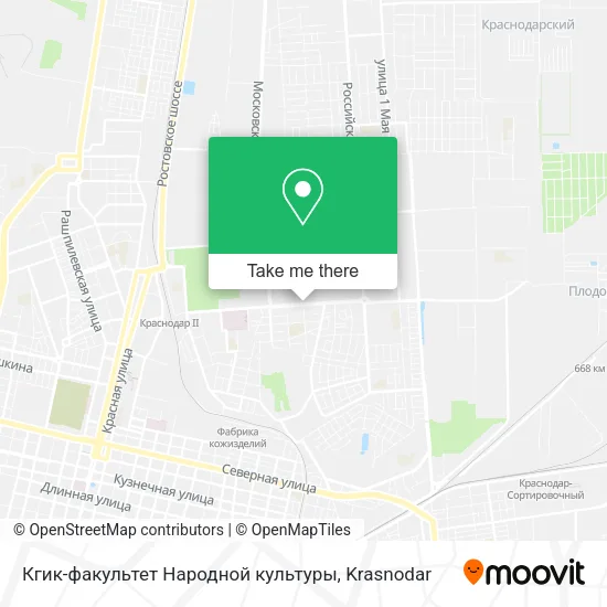 Кгик-факультет Народной культуры map