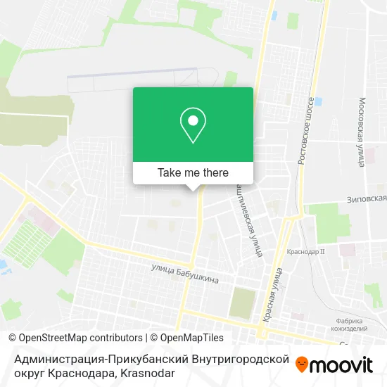 Администрация-Прикубанский Внутригородской округ Краснодара map