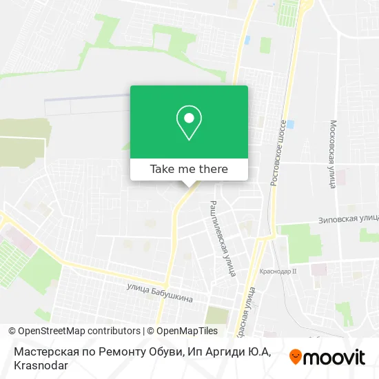 Мастерская по Ремонту Обуви, Ип Аргиди Ю.А map