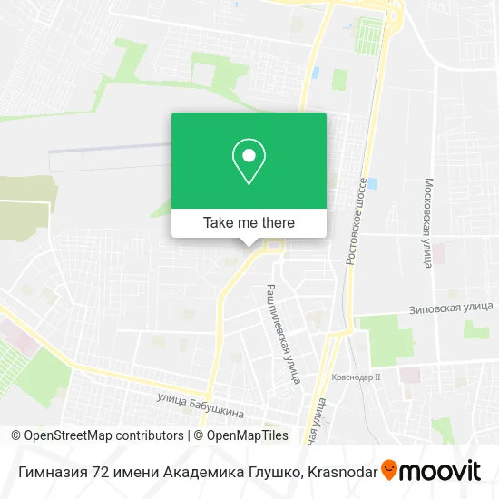 Гимназия 72 имени Академика Глушко map