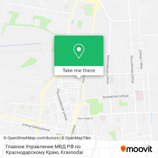 Главное Управление МВД РФ по Краснодарскому Краю map