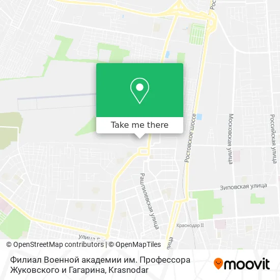 Филиал Военной академии им. Профессора Жуковского и Гагарина map