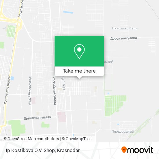 Ip Kostikova O.V. Shop map