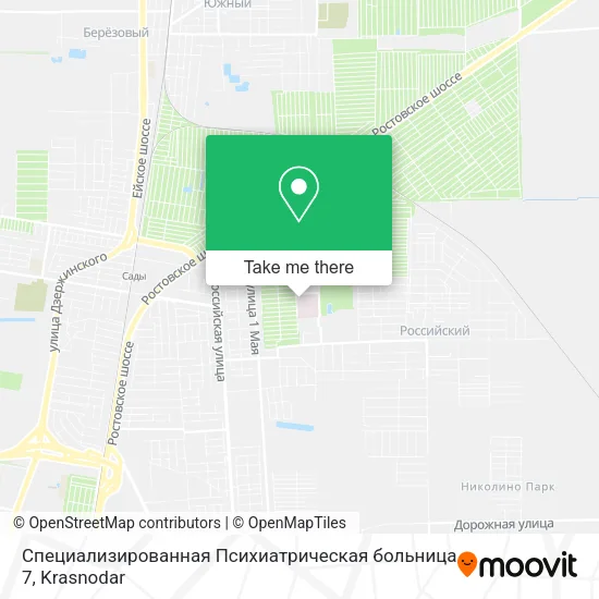 Специализированная Психиатрическая больница 7 map