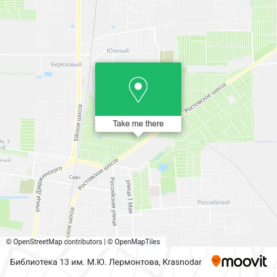 Библиотека 13 им. М.Ю. Лермонтова map