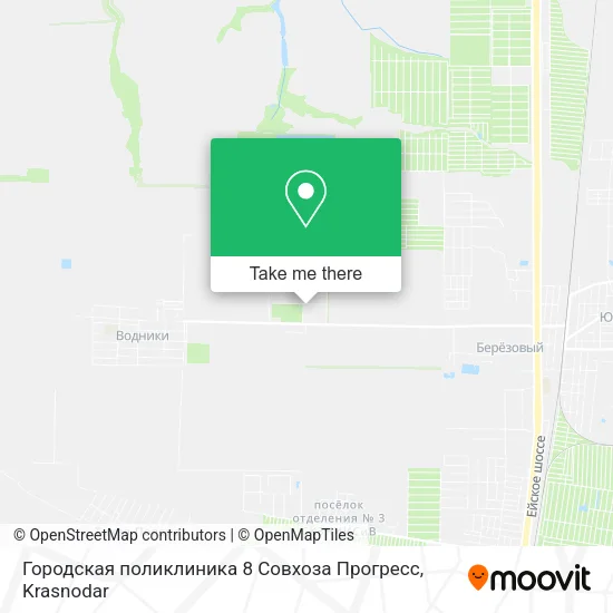 Городская поликлиника 8 Совхоза Прогресс map
