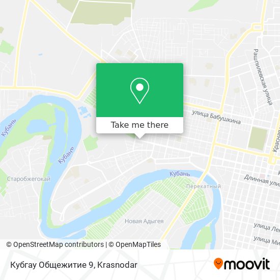 Кубгау Общежитие 9 map