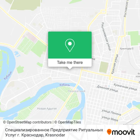 Специализированное Предприятие Ритуальных Услуг г. Краснодар map