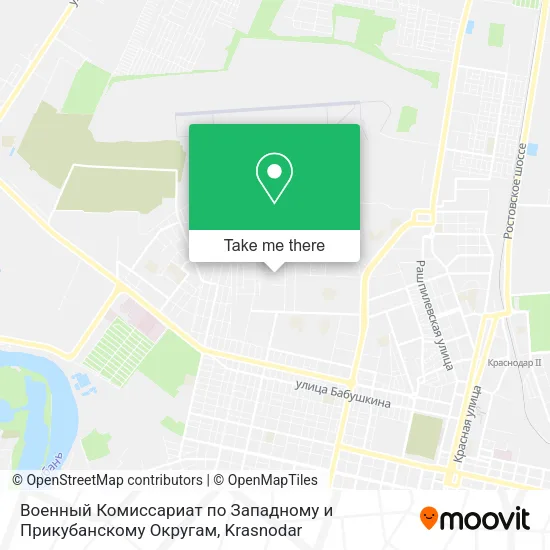 Военный Комиссариат по Западному и Прикубанскому Округам map