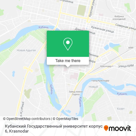 Кубанский Государственный университет корпус 6 map