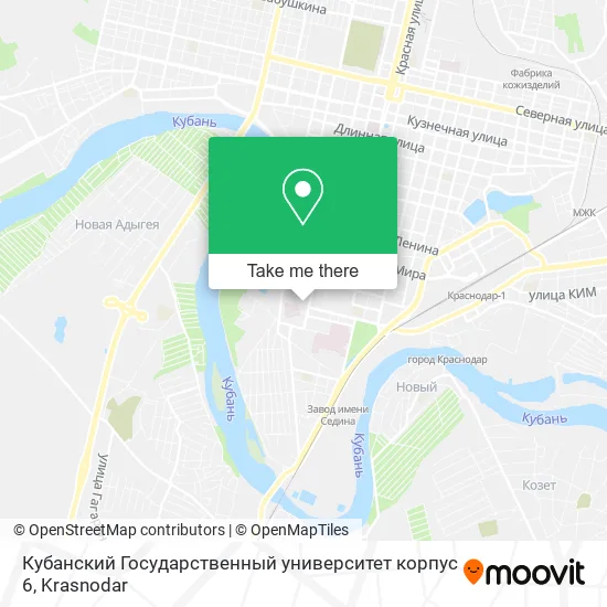 Кубанский Государственный университет корпус 6 map