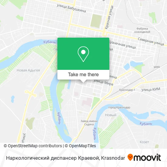 Наркологический диспансер Краевой map