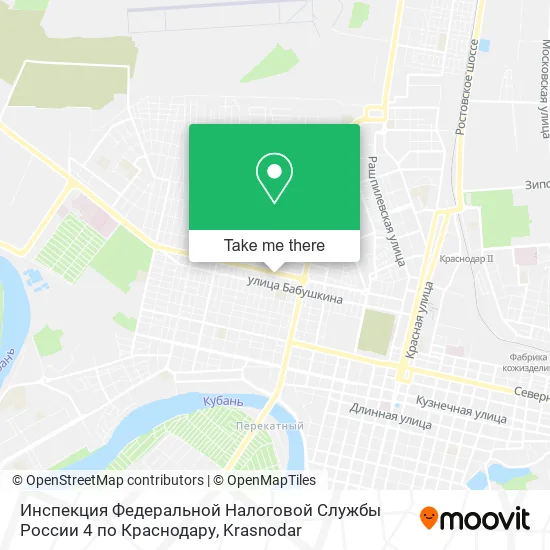 Инспекция Федеральной Налоговой Службы России 4 по Краснодару map