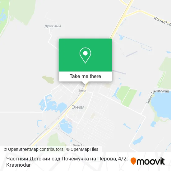 Частный Детский сад Почемучка на Перова, 4 / 2 map