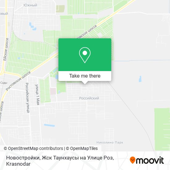 Новостройки, Жск Таунхаусы на Улице Роз map