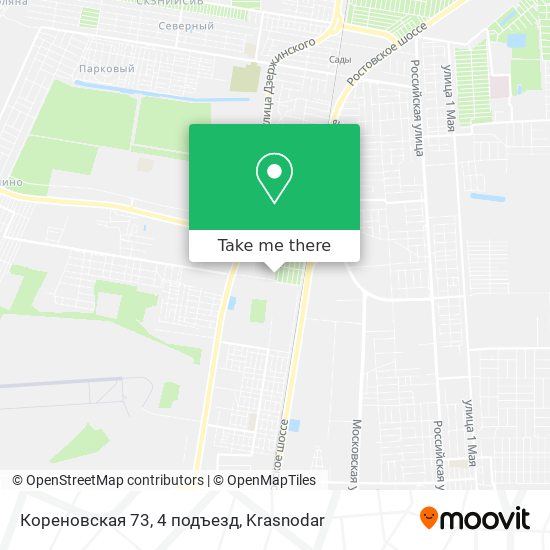 Кореновская 73, 4 подъезд map