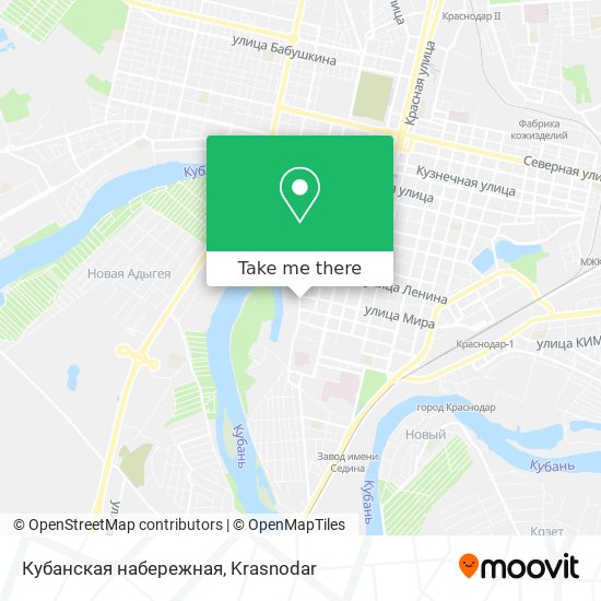 Кубанская набережная map