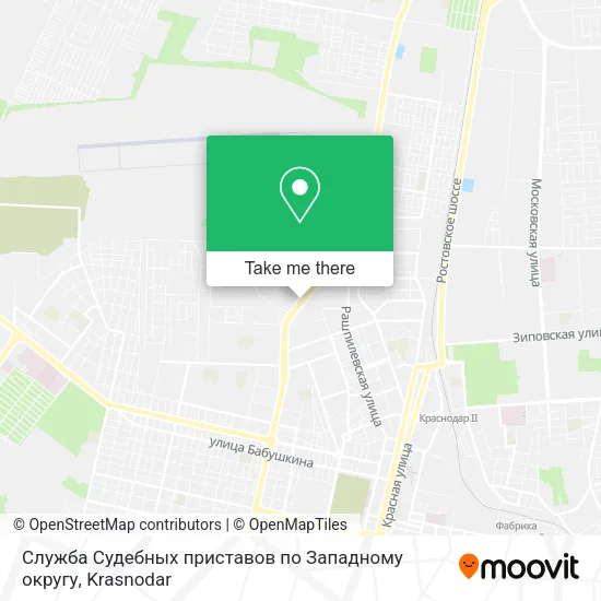 Служба Судебных приставов по Западному округу map