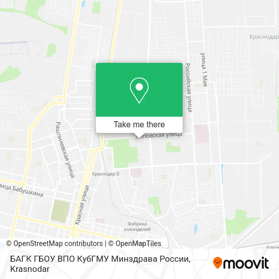БАГК ГБОУ ВПО КубГМУ Минздрава России map