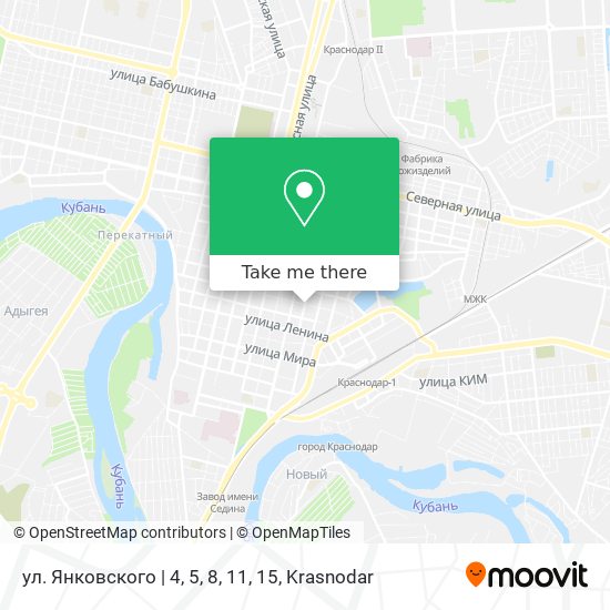 ул. Янковского | 4, 5, 8, 11, 15 map