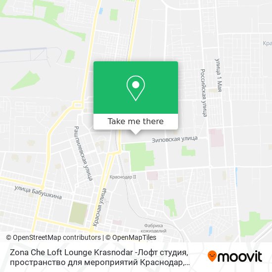 Zona Che Loft Lounge Krasnodar -Лофт студия, пространство для мероприятий Краснодар map
