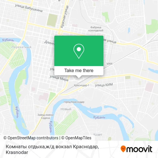 Комнаты отдыха,ж / д вокзал Краснодар map