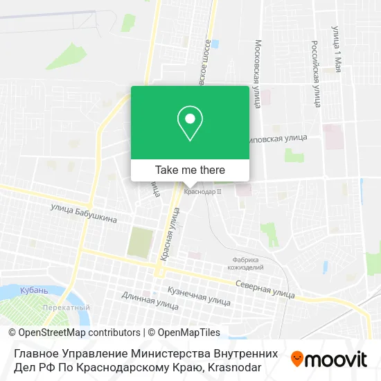 Главное Управление Министерства Внутренних Дел РФ По Краснодарскому Краю map