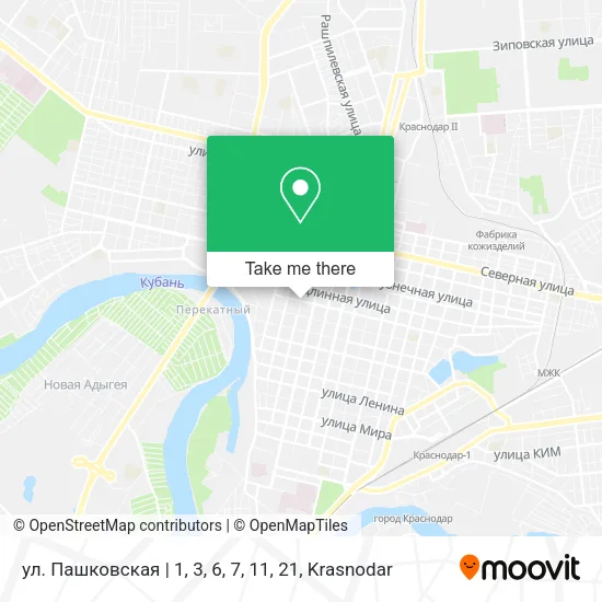 ул. Пашковская | 1, 3, 6, 7, 11, 21 map