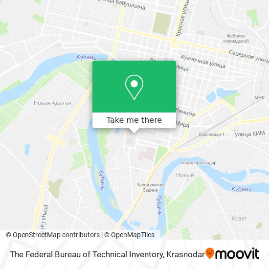 The Federal Bureau of Technical Inventory map