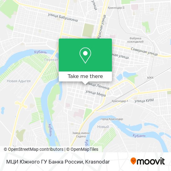 МЦИ Южного ГУ Банка России map