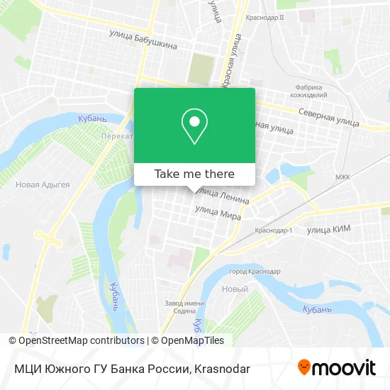 МЦИ Южного ГУ Банка России map