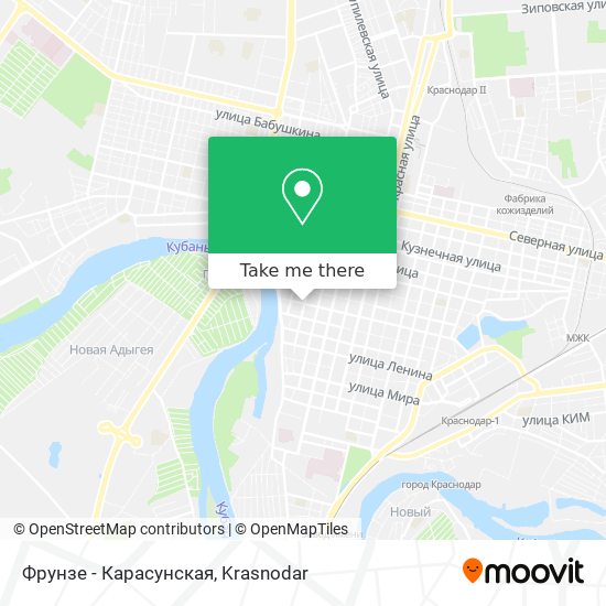 Фрунзе - Карасунская map