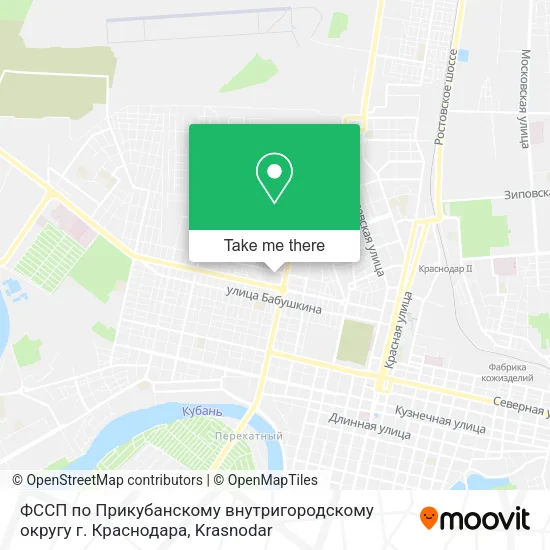 ФССП по Прикубанскому внутригородскому округу г. Краснодара map