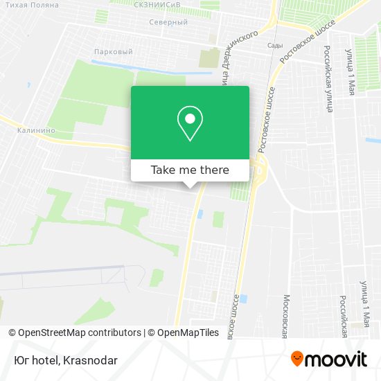 Юг hotel map