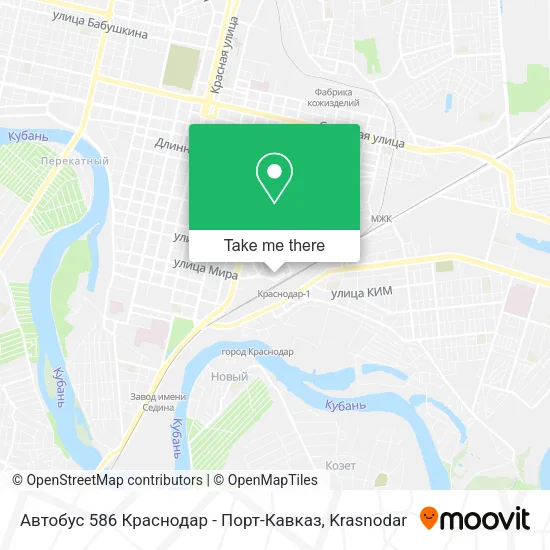 Автобус 586 Краснодар - Порт-Кавказ map