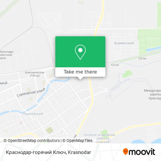 Краснодар-горячий Ключ map