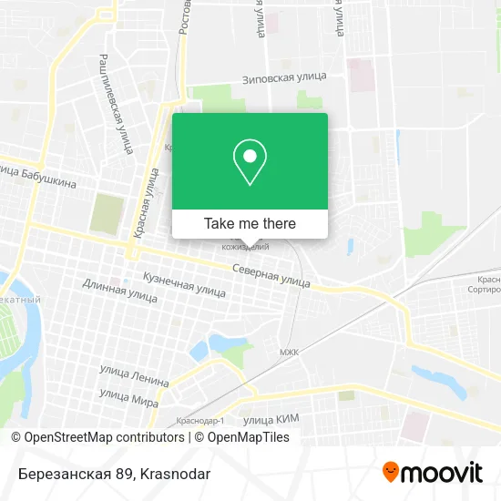 Березанская 89 map