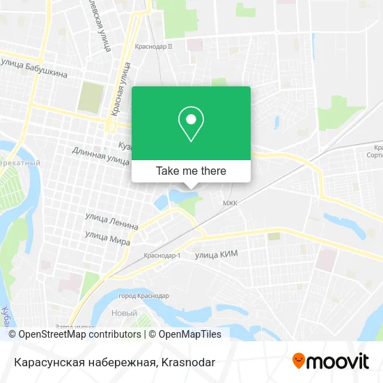Карасунская набережная map