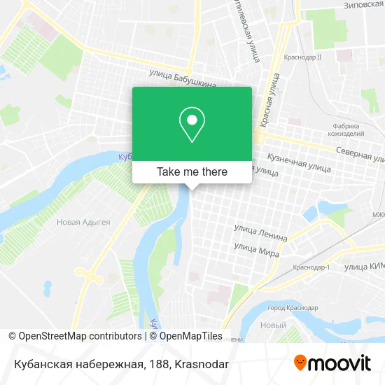Кубанская набережная, 188 map
